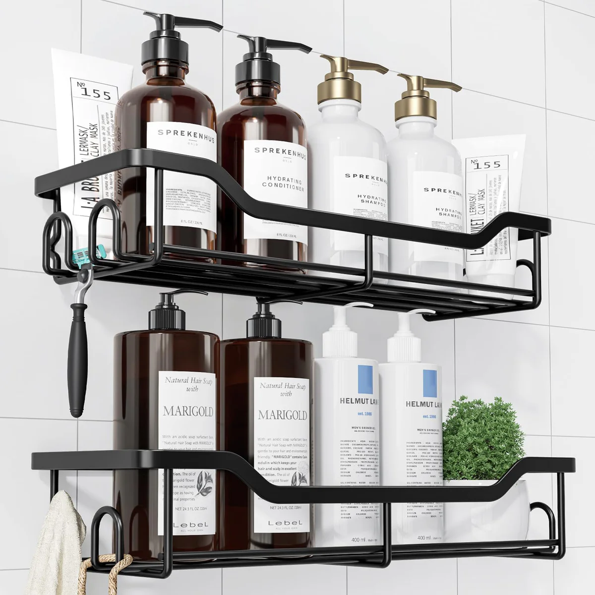 Kitsure Corner Shower Caddy Adhesive Shelf