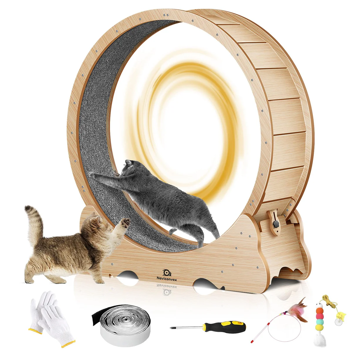 Naviconvex Cat Exercise Wheel Silent Roller