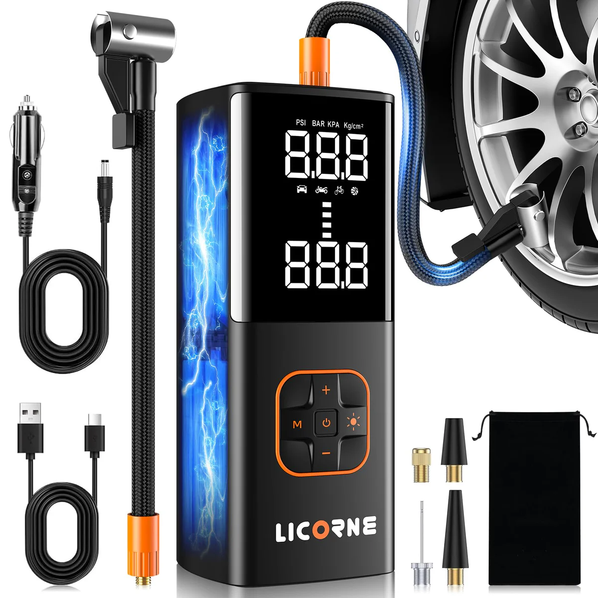 LICORNE Portable Air Compressor Tire Inflator