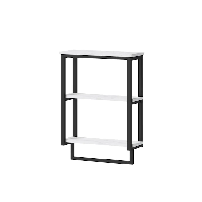 Style Selections Matte Black 2-Tier Wall Mount Bathroom Shelf