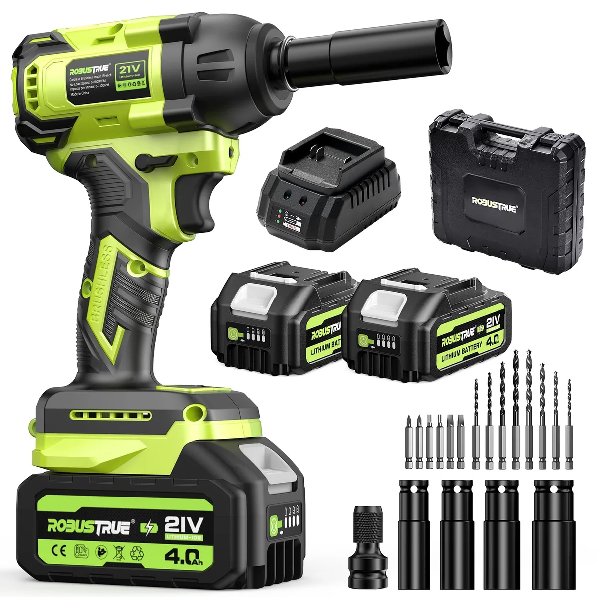 Robustrue 1/2-Inch Cordless Impact Wrench