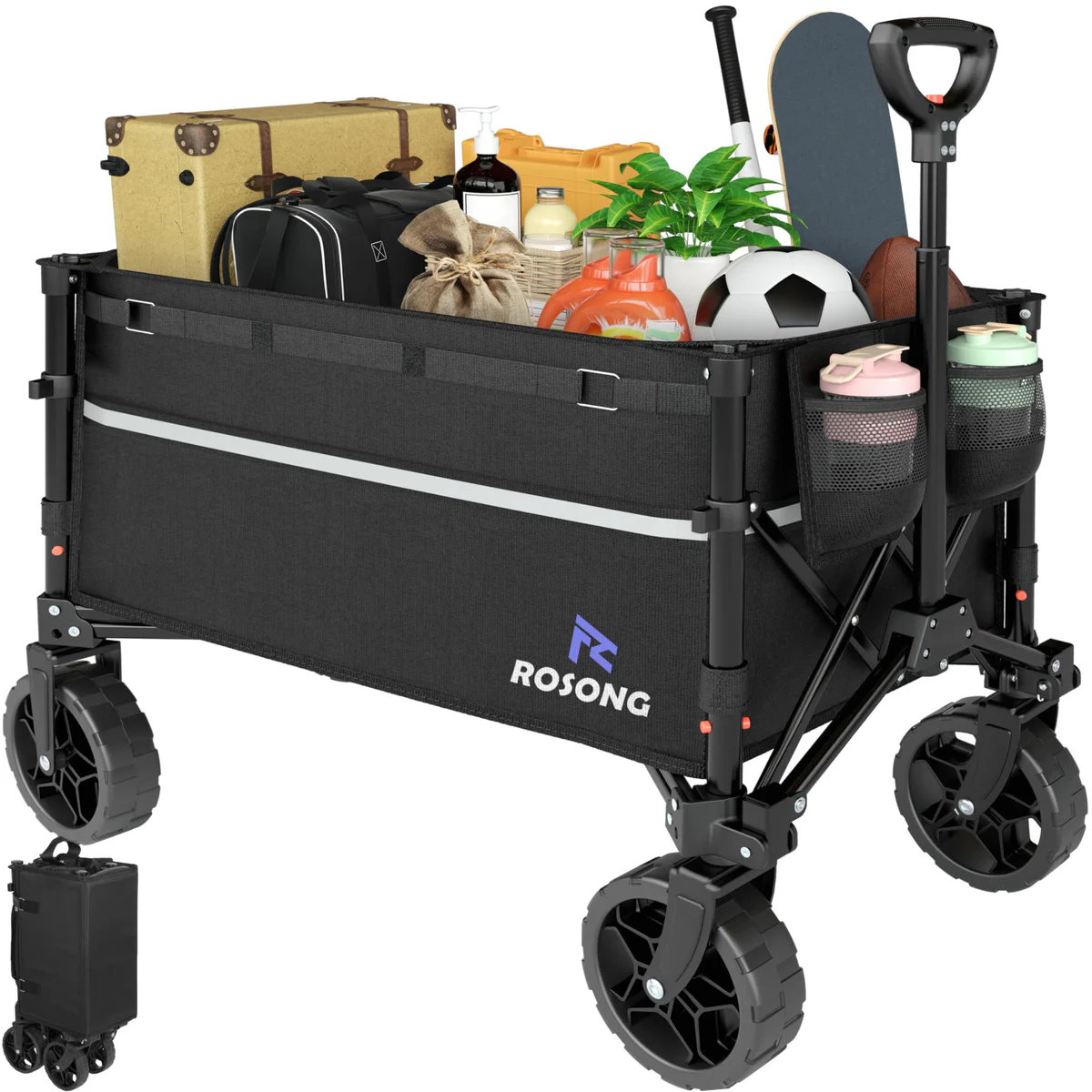 ROSONG Folding Collapsible Utility Wagon Cart
