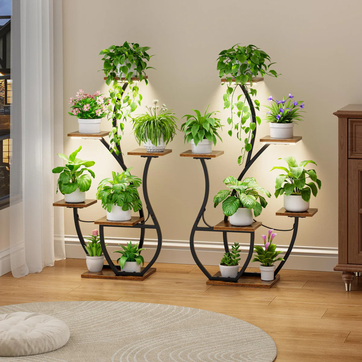 CODACE Plant Stand with Grow Lights 