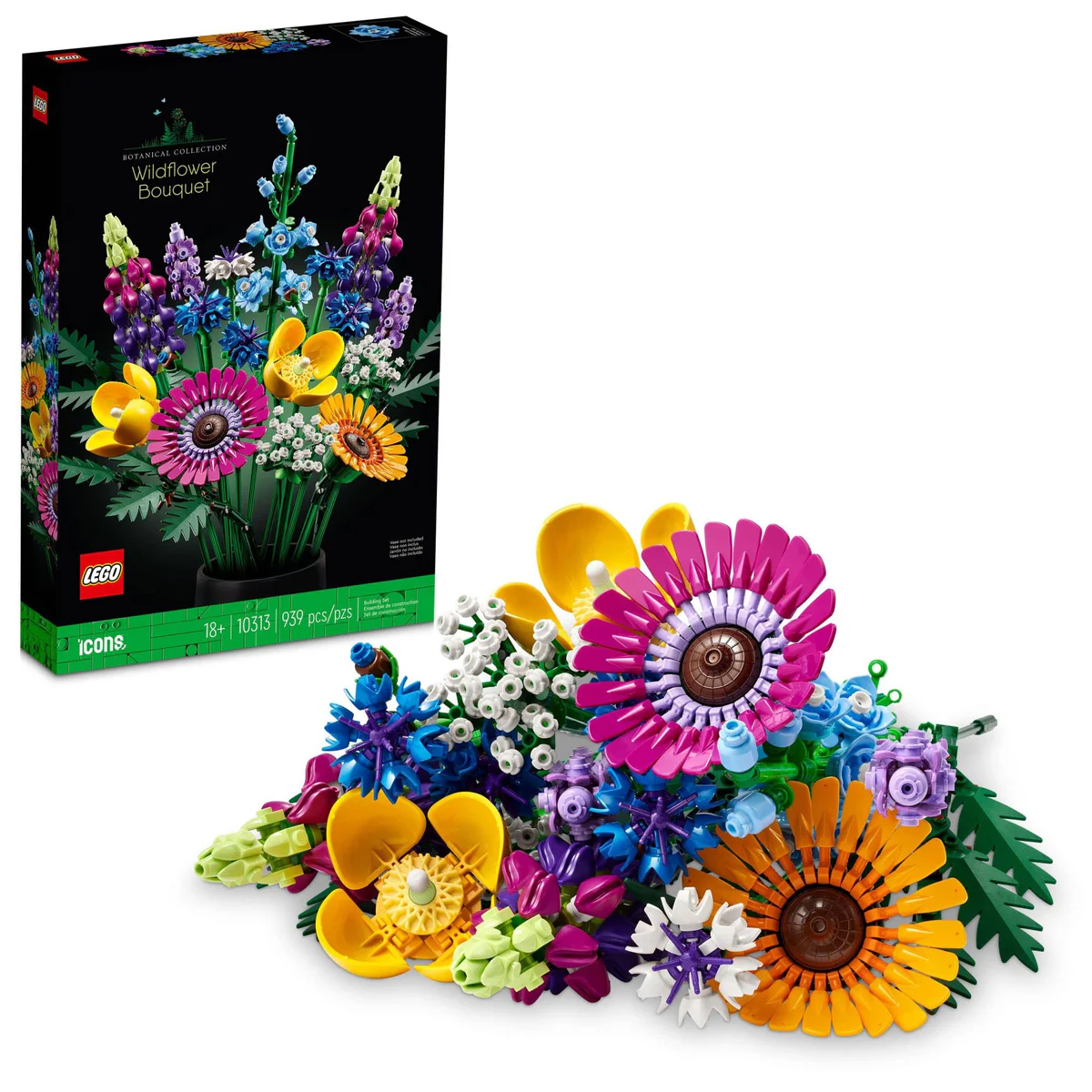 LEGO Icons Wildflower Bouquet Building Kit for Adults