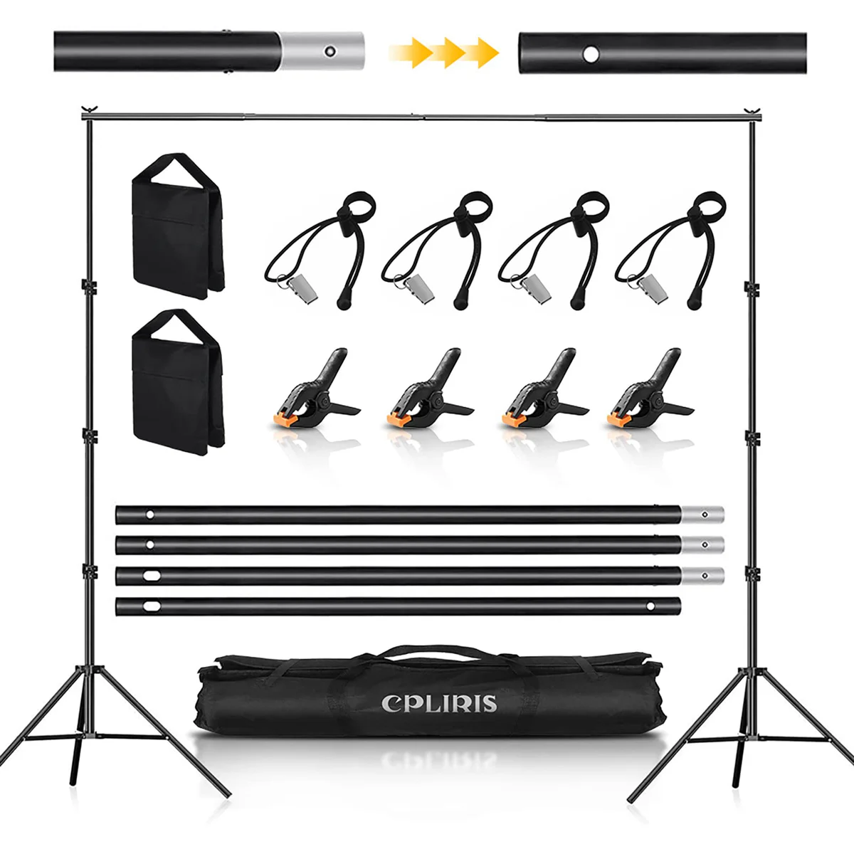 CPLIRIS Adjustable Photography Backdrop Stand Kit