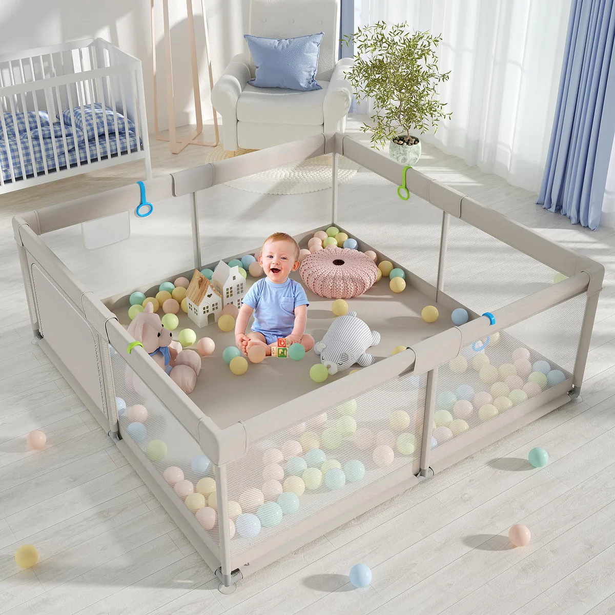 ZEEBABA Baby Playpen Playard