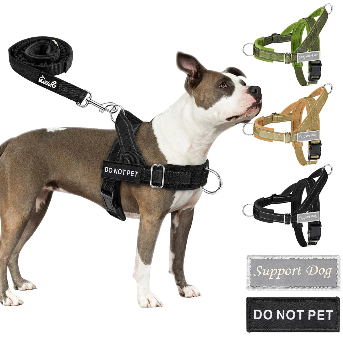 SlowTon Heavy Duty No Pull Dog Harness with Leash