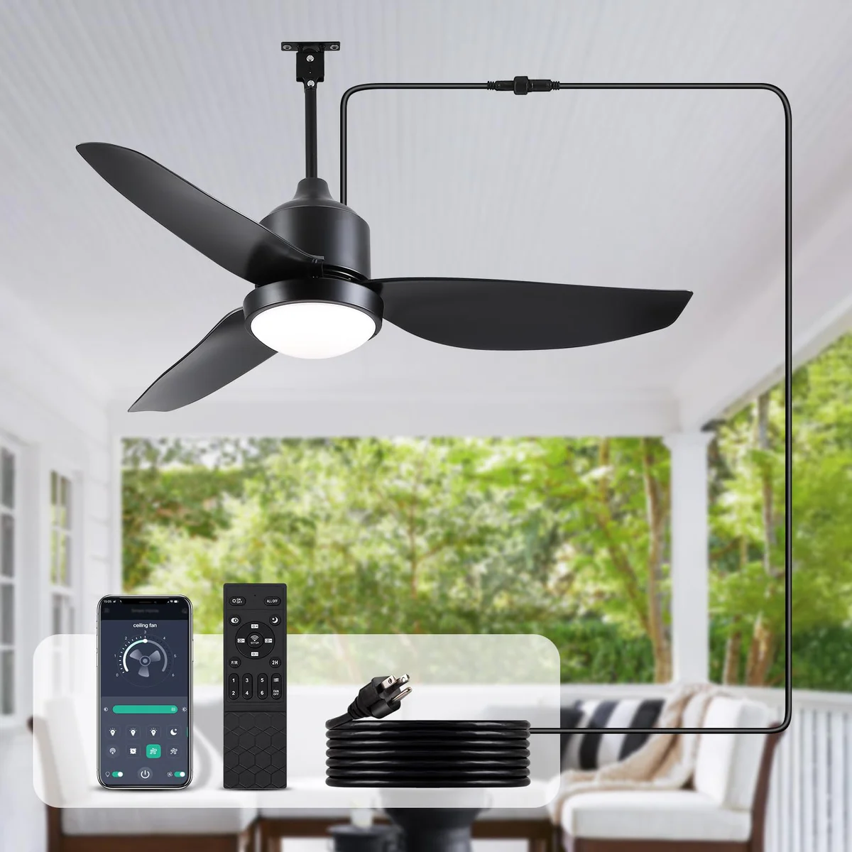 BZX Waterproof Outdoor Ceiling Fan