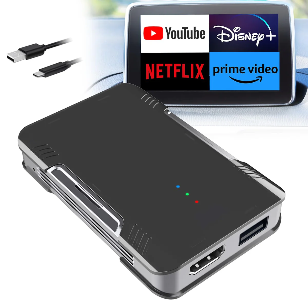 BVICNG Wireless CarPlay Android Auto Adapter
