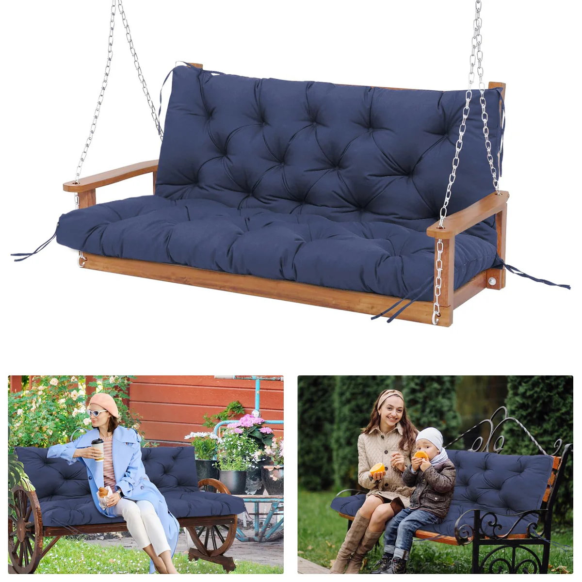 KGOSAUO Outdoor Porch Swing Cushion Replacement