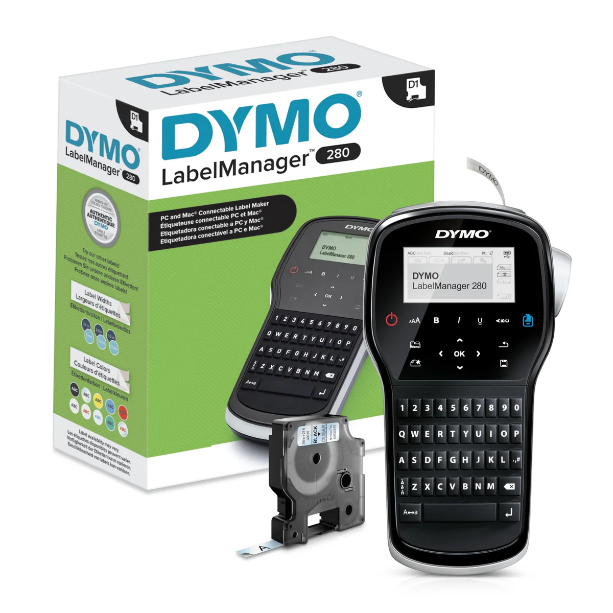 DYMO Label Maker | LabelManager 280 Rechargeable Portable Label Maker, Easy-to-Use, One-Touch Smart 