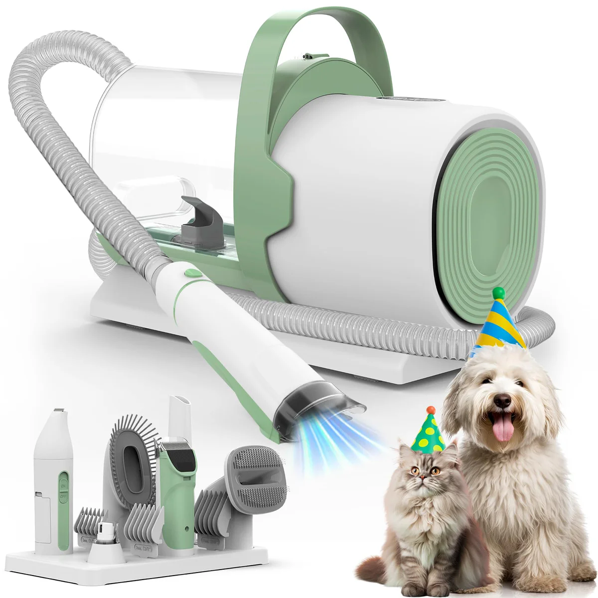 FIXR Dog Grooming Vacuum Brush Kit