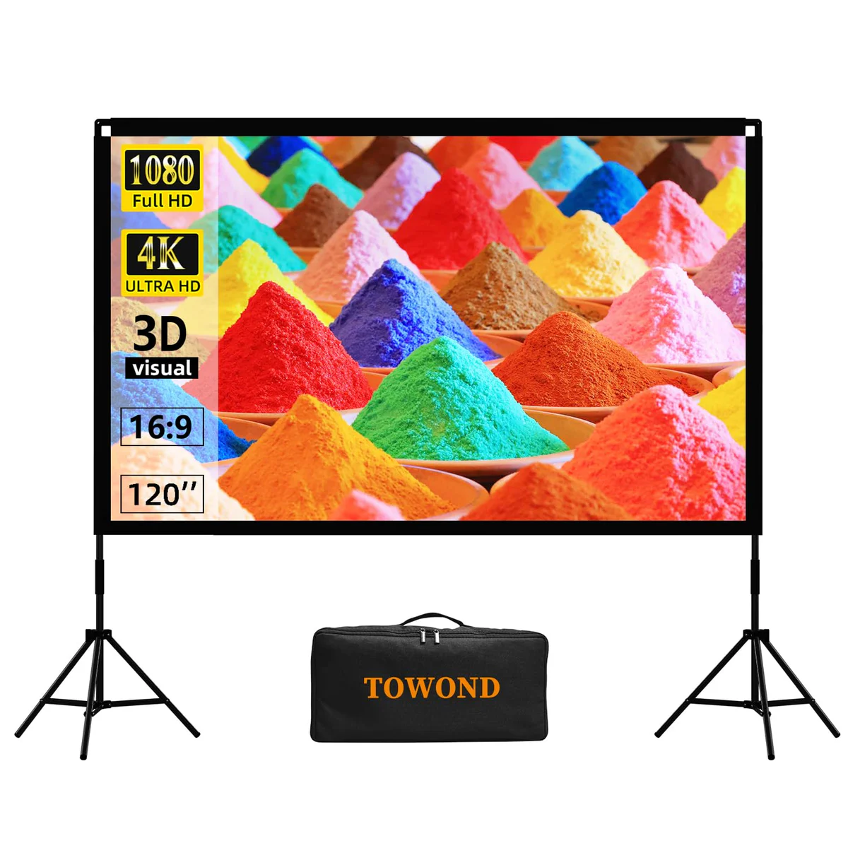 TOWOND 100 Inch Portable Projector Screen