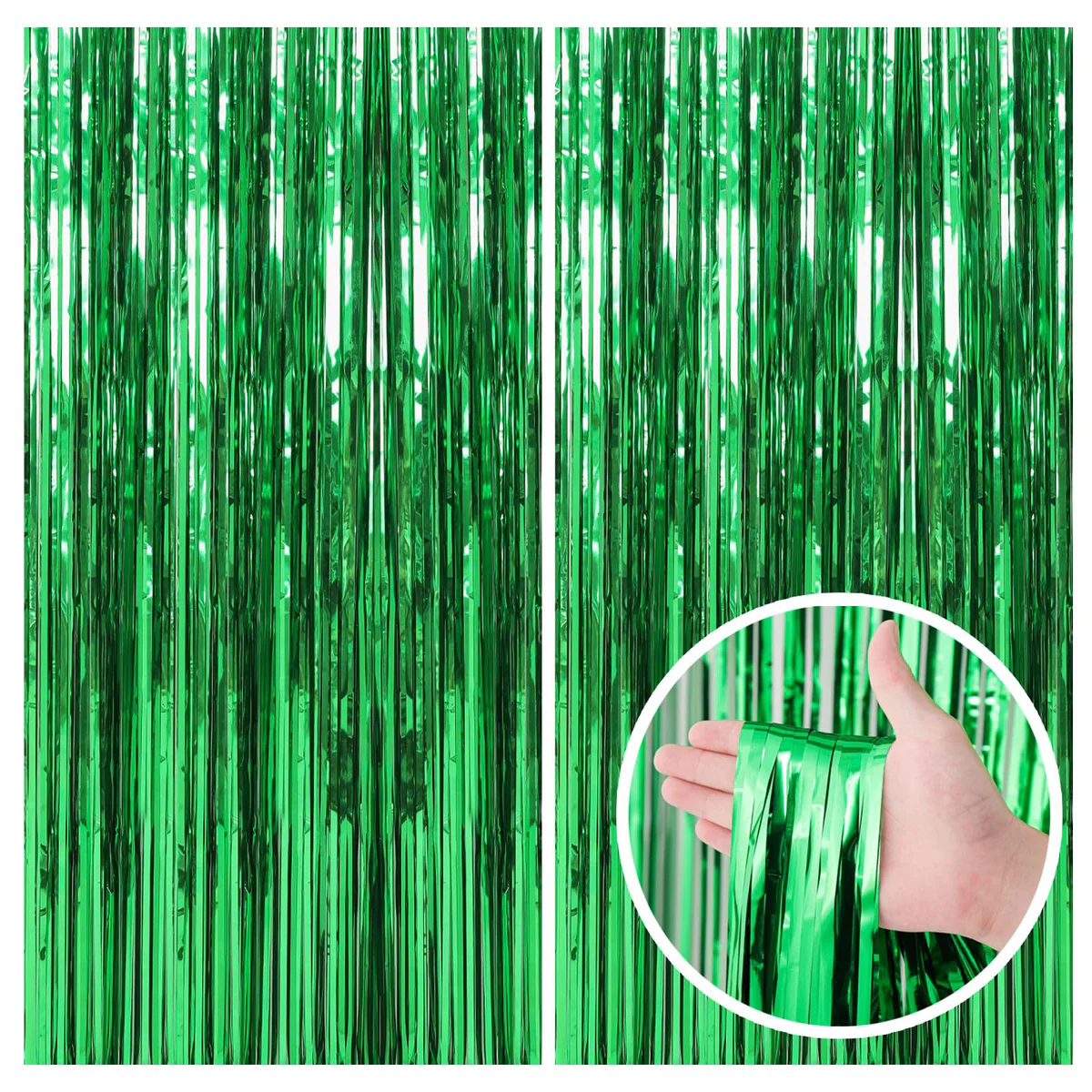BOMSI Foil Fringe Curtain Party Photo Backdrop