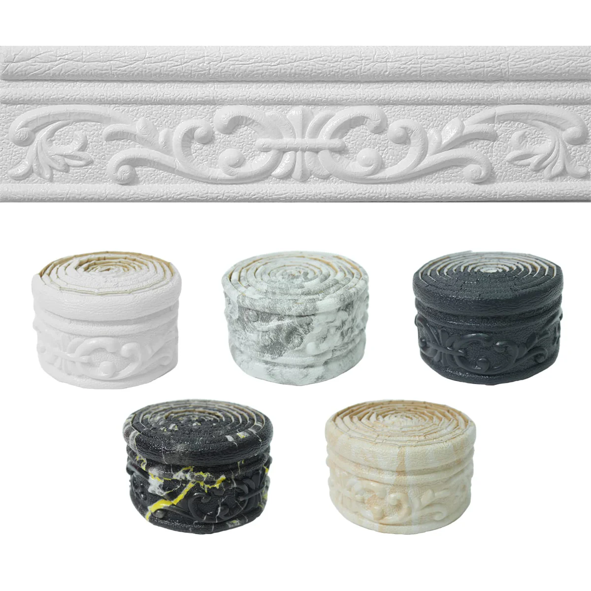 WAPANE Peel and Stick Foam Crown Molding Trim