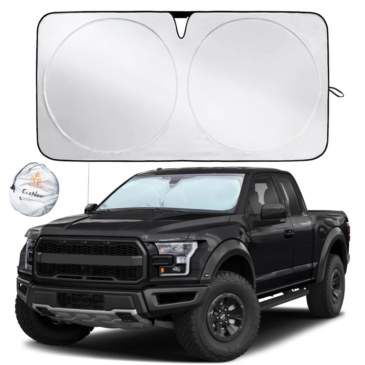 EcoNour Truck Windshield Sun Shade
