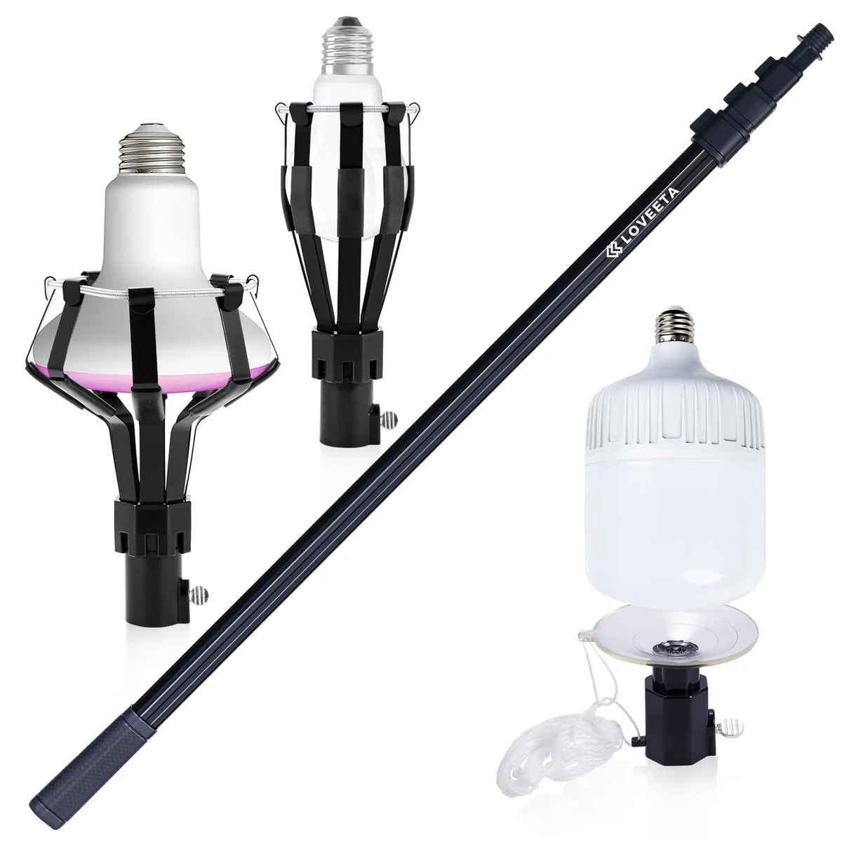 LOVEETA Light Bulb Changer Head Attachment