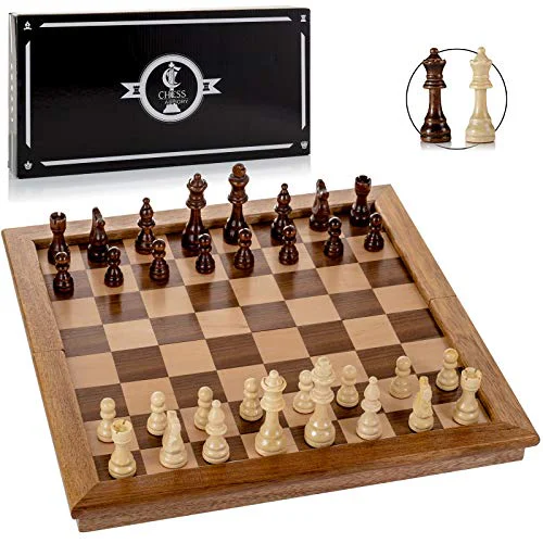 Chess Armory Chess Set 17" x 17" with Raised Border Fram
