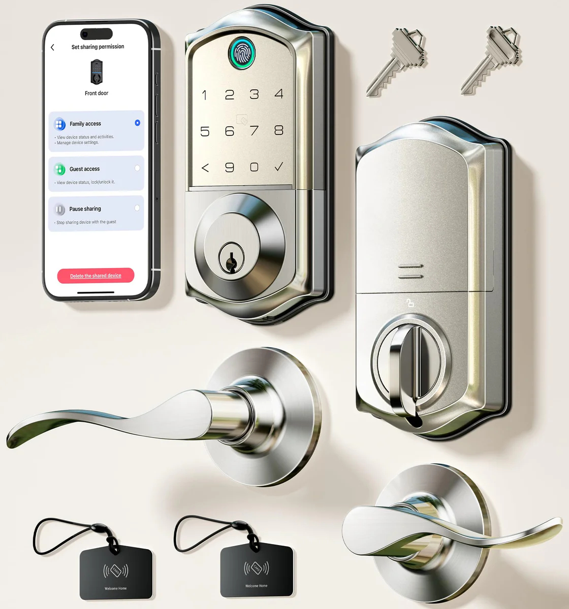 Veise Biometric Fingerprint Door Lock Keyless Entry