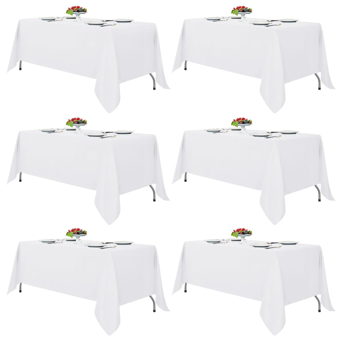 Fitable Rectangle Tablecloth 6 Pack