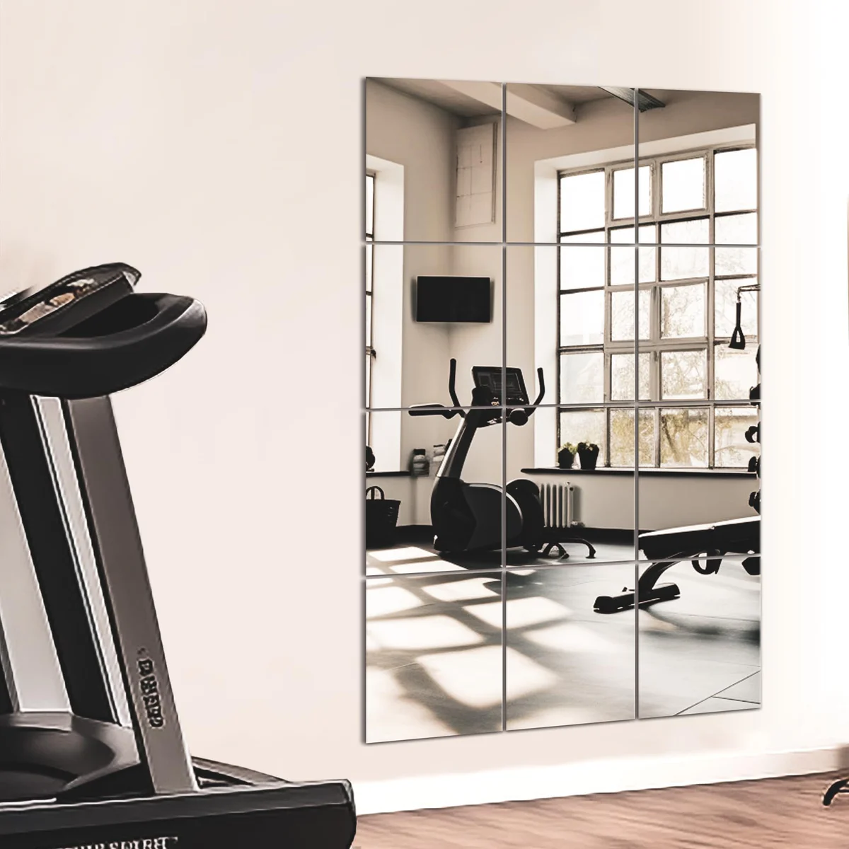 TRAHOME Acrylic Mirror Tiles Non Glass Flexible Sheets