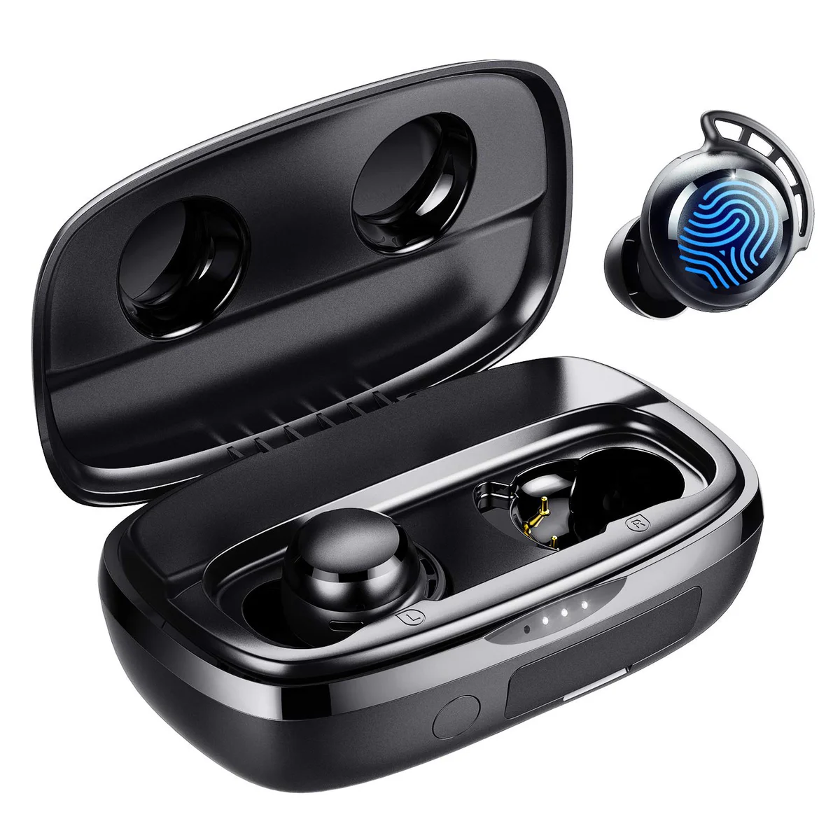 Wireless Earbuds, Tribit 100H Playtime Bluetooth 5.0 IPX8 Waterproof Touch Control Ture Wireless Blu