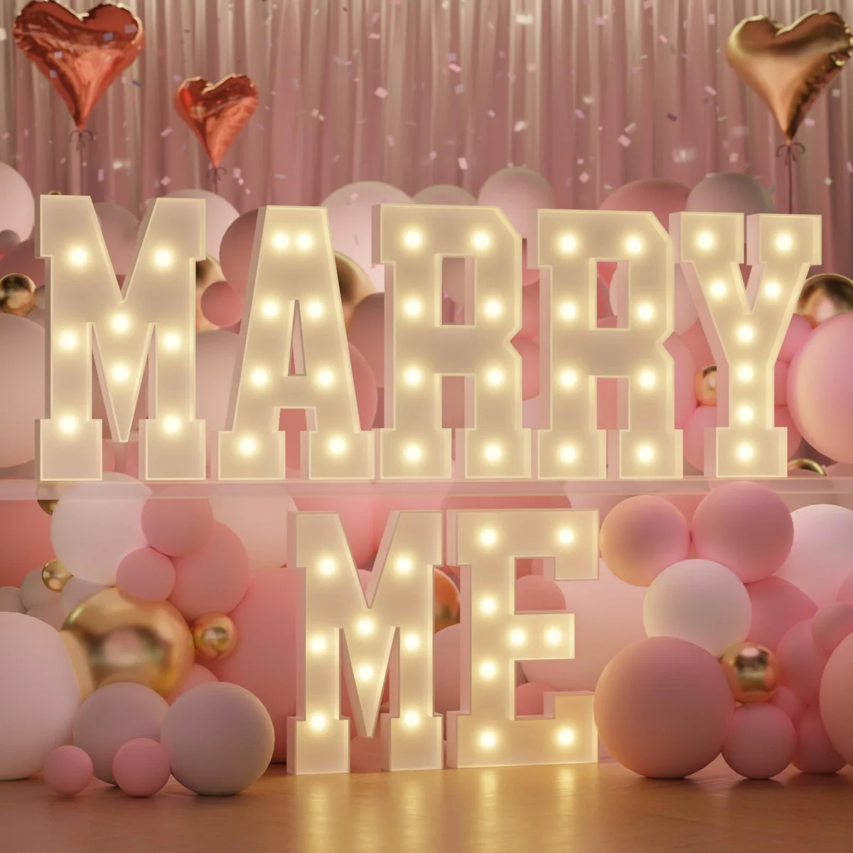 imprsv Marry Me Light Up Letters Sign