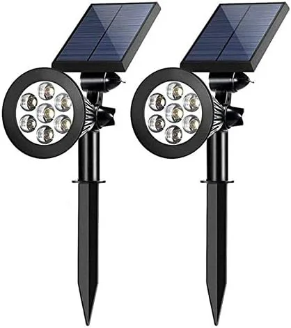 ‎Bulbright Solar Powered LED Spotlights Outdoor Garden Lights