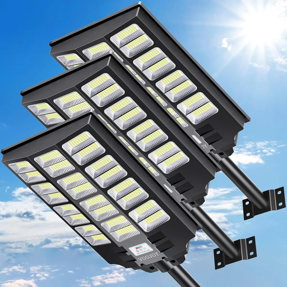 VZYHIK Solar LED Parking Lot Light
