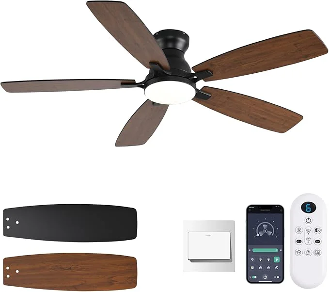 NKPU 52-Inch Ceiling Fan with Light and Remote Control