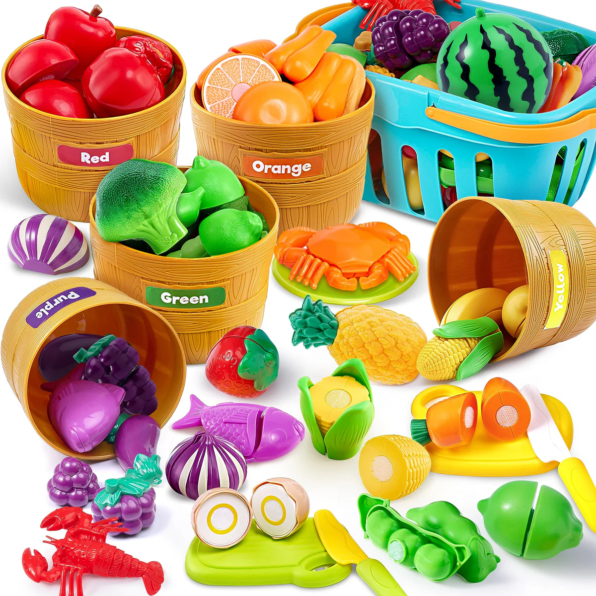 JOYIN Pretend Play Food Set - Fruits and Vegetables