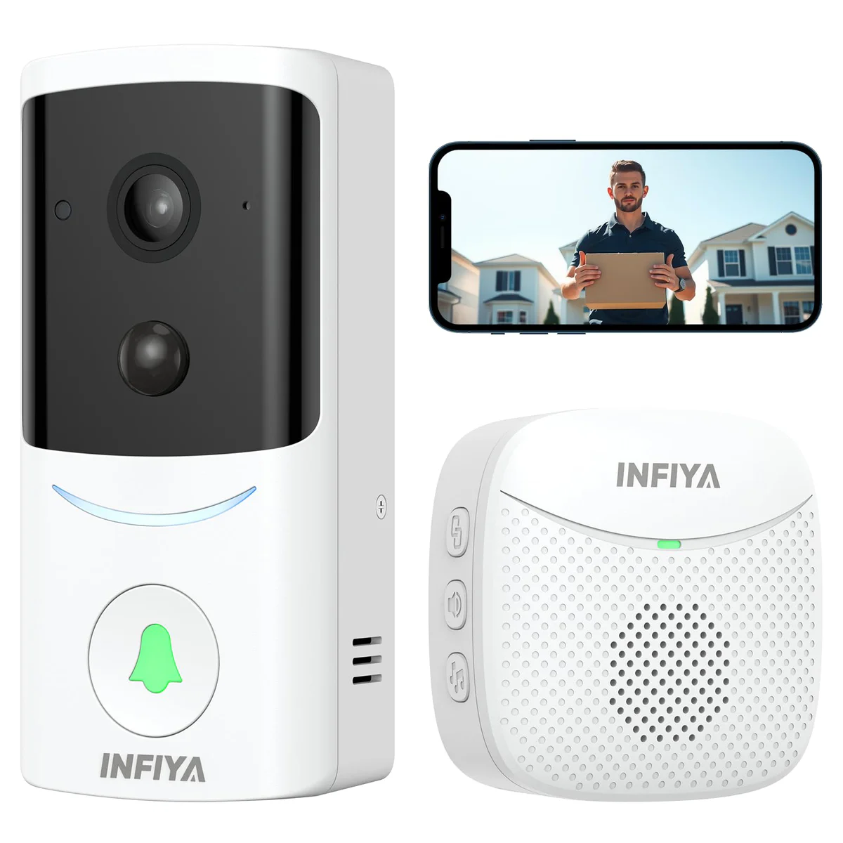 INFIYA Wireless WiFi Video Doorbell Camera