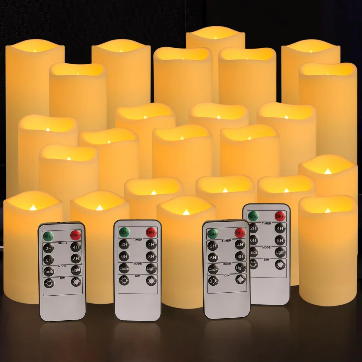 YOROXRG Flameless LED Candle Pillar