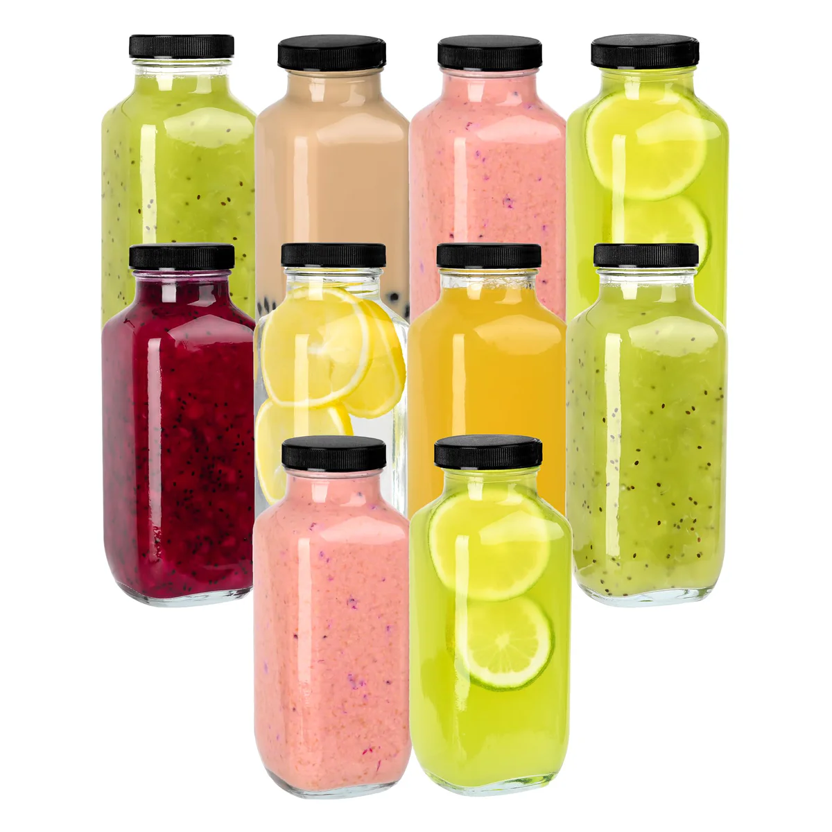 Benestanti Glass Juice Bottles