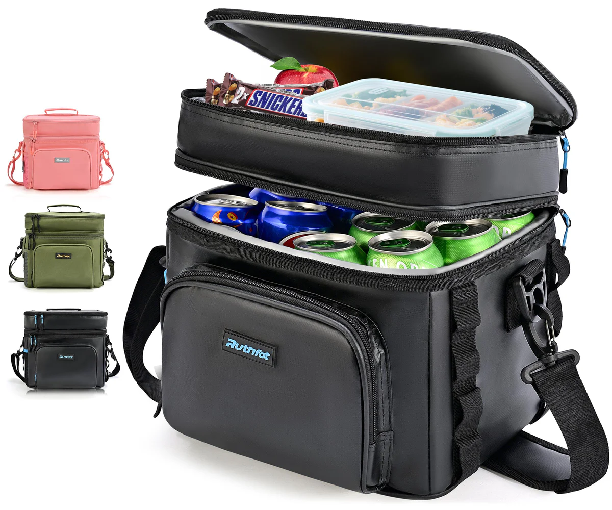 Ruthfot Insulated Cooler Lunch Box Foldable Leakproof Bag