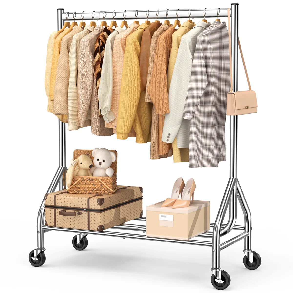 EAGMAK Rolling Clothes Rack 