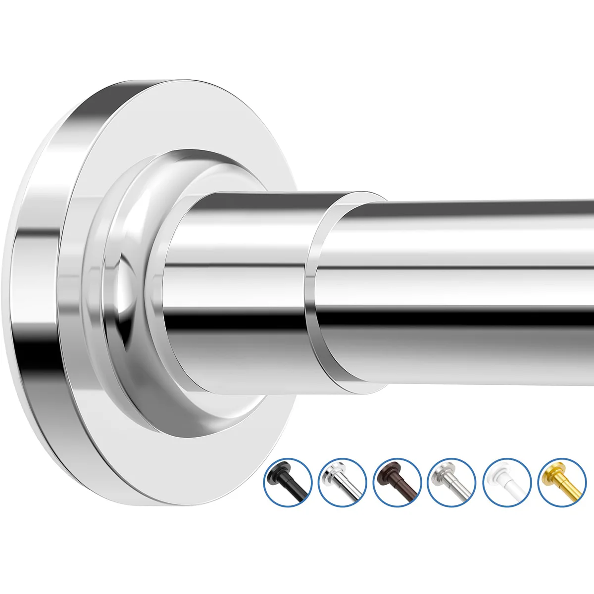 SUNALLY Adjustable Tension Shower Curtain Rod