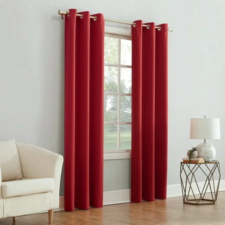 Mainstays Grommeted Red Blackout Curtain Panel