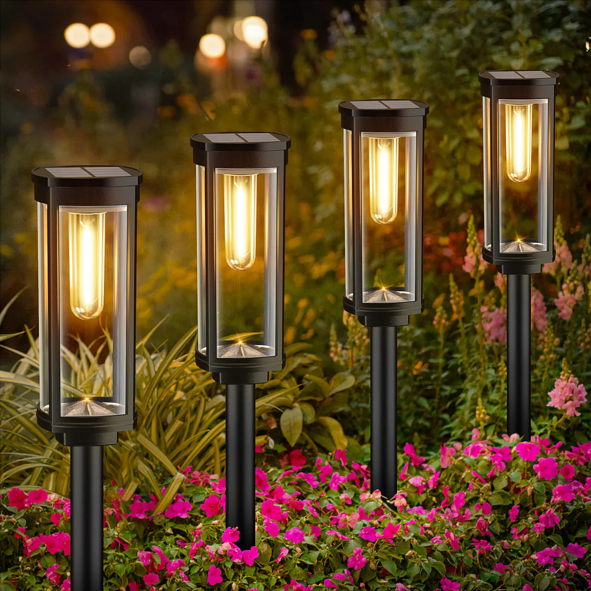 BITPOTT Solar Outdoor Pathway Lights