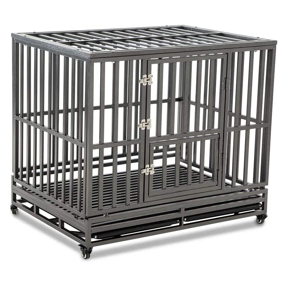 LUCKUP Heavy Duty Dog Crate Kennel Cage