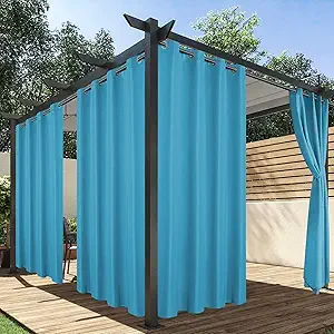 HolidayIdeas Waterproof Outdoor Patio Curtains