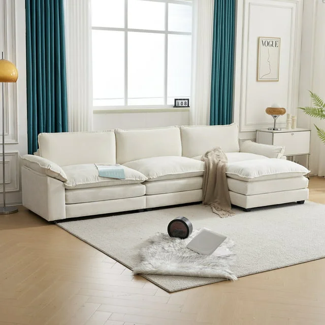 Ktaxon Convertible Sectional Sofa with Ottoman