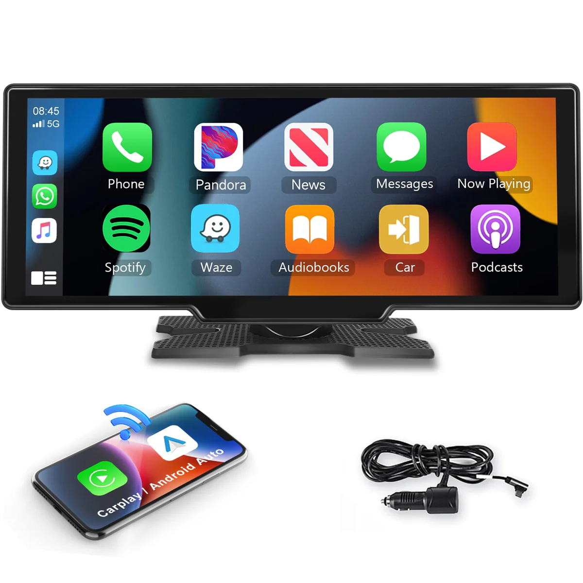 Podofo 7 Inch Double Din Car Stereo Touch Screen