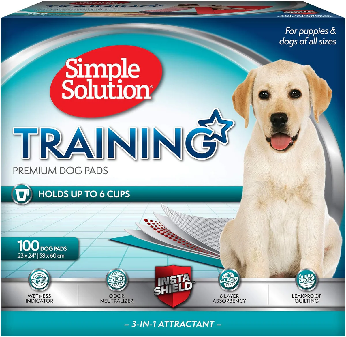 Simple Solution Puppy Training Pads, 100 Count