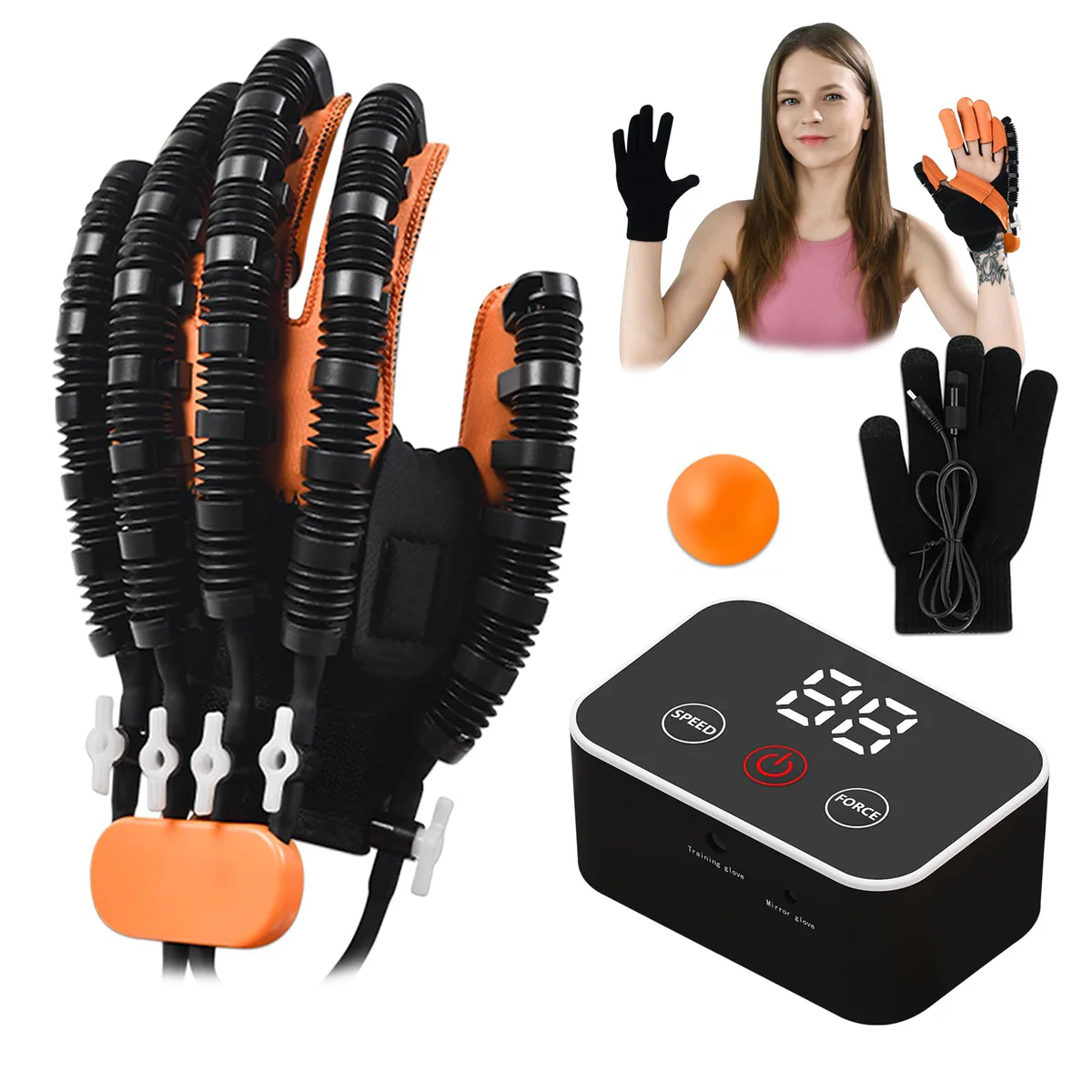 JBMBHC Hand Rehabilitation Robot Gloves Finger Training