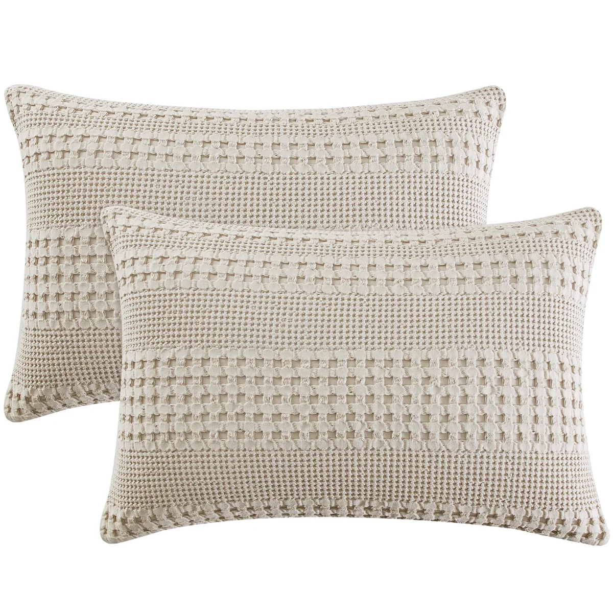 PHF Cotton Waffle Weave Pillow Case