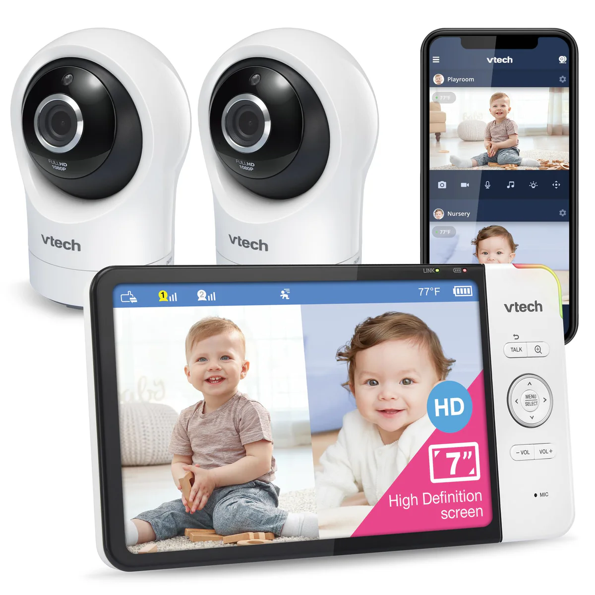 VTech Smart WiFi Baby Monitor with Cameras