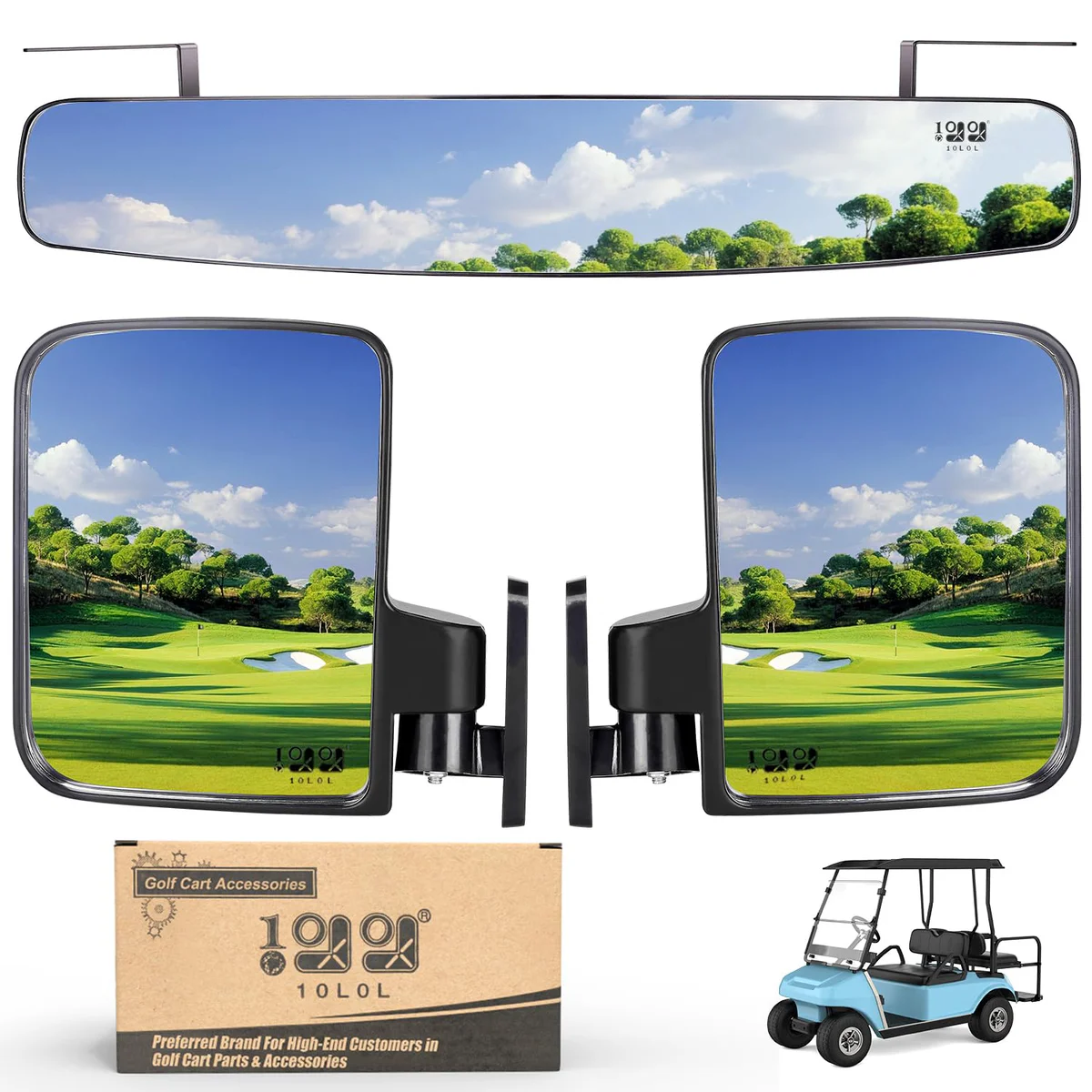 10L0L Golf Cart Side View Mirrors