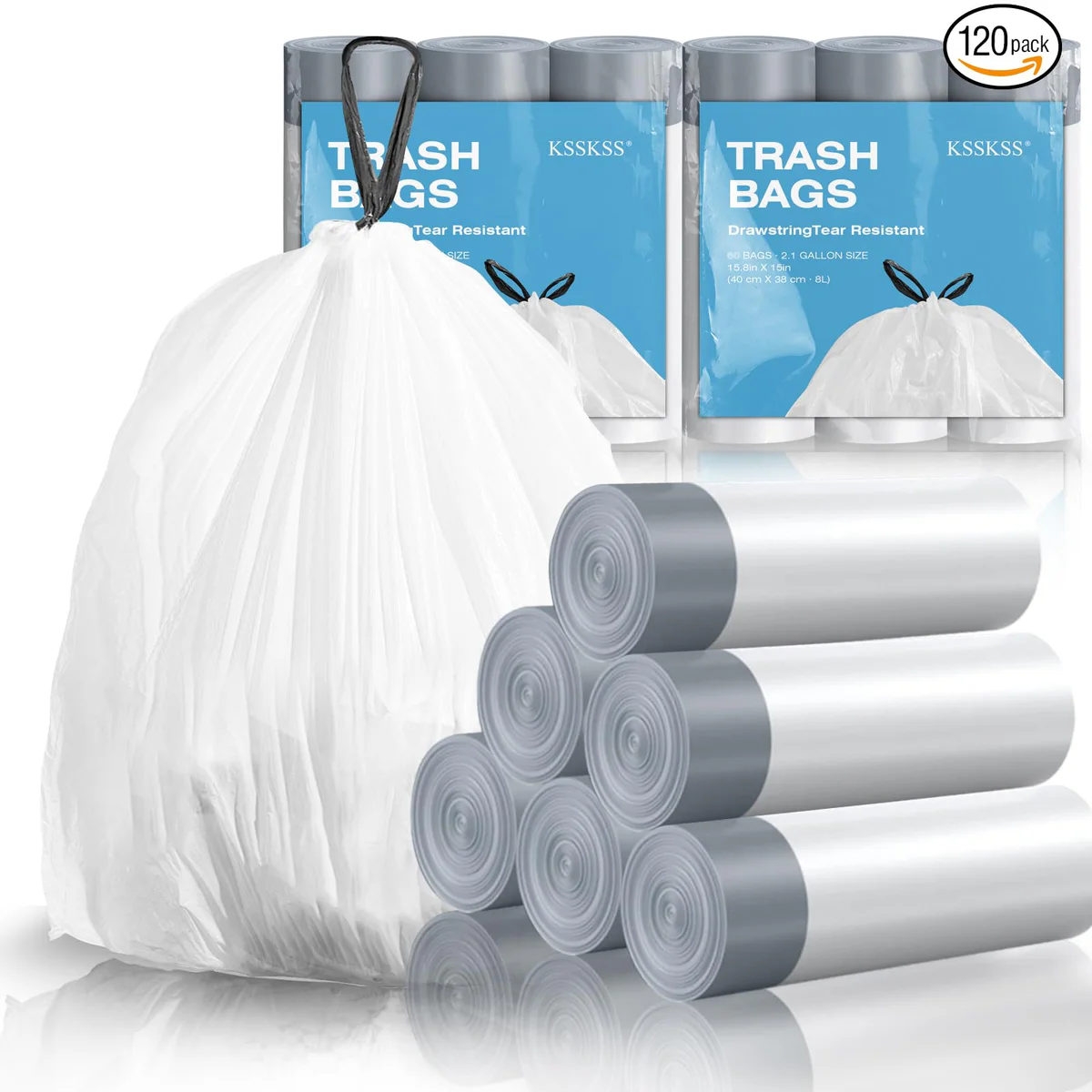 KSSKSS Small Drawstring Garbage Bags