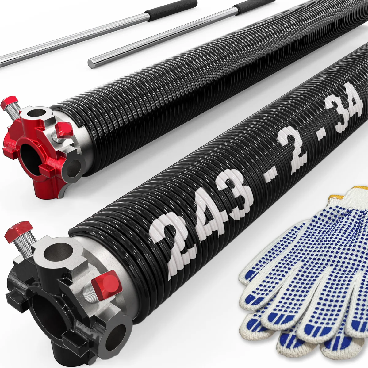 Blesseras Garage Door Torsion Springs with Winding Bars